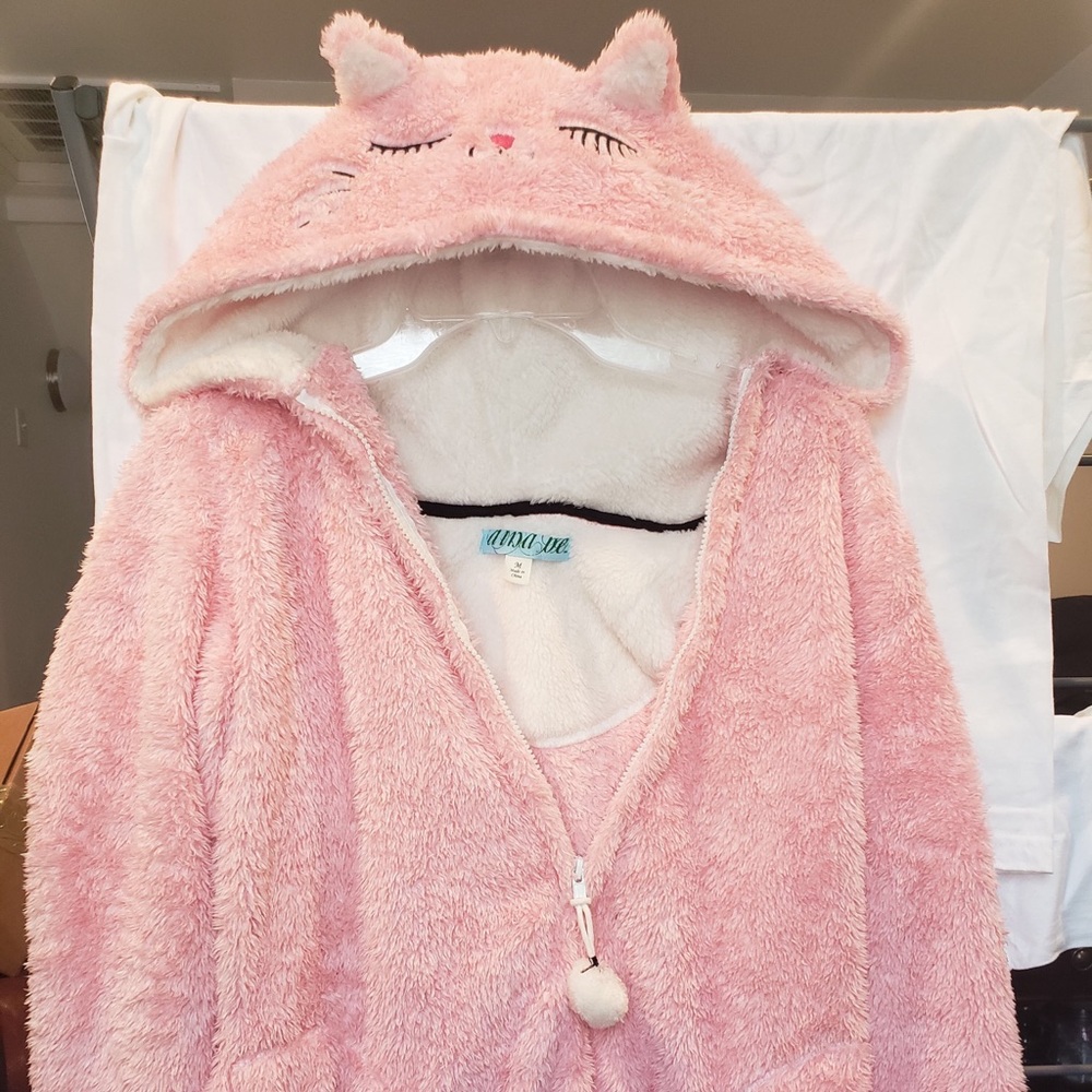 DINA BE pink cat onesie